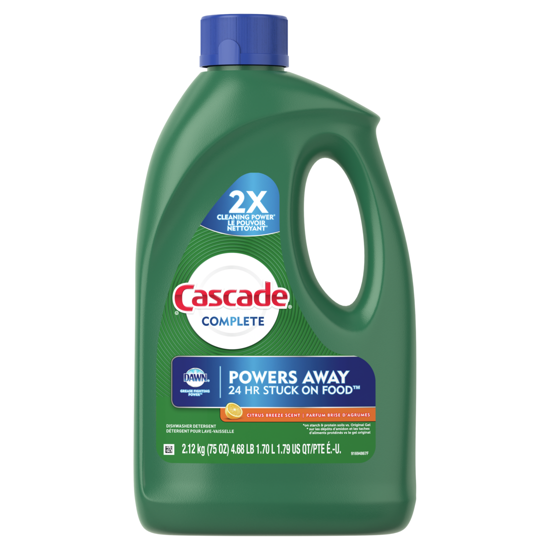 CASCADE GEL COMP CITRUS BRZ 6X75OZ